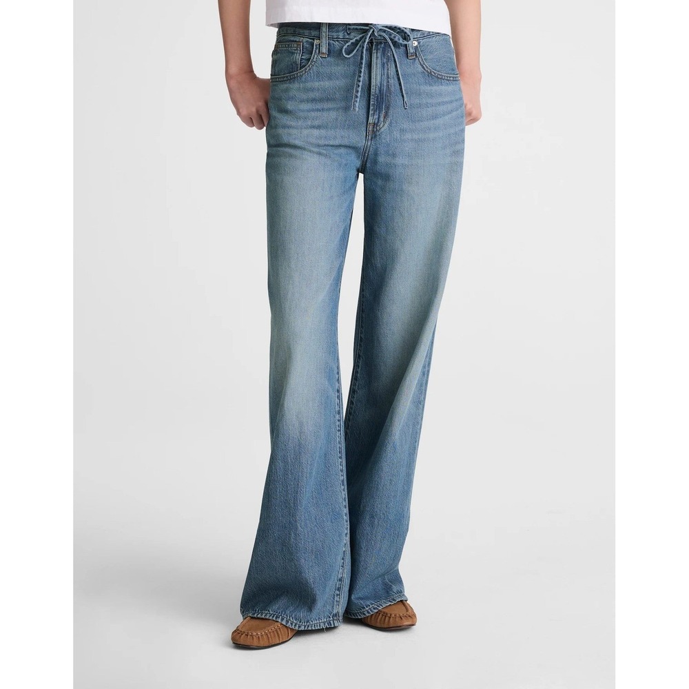Madewell Jeans Ultimate Wide Leg Womens 29 Tall Airy Denim Blue NZ571 Pickett - Picture 3 of 15